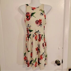 TOPSHOP Floral print rose halter dress sz 2